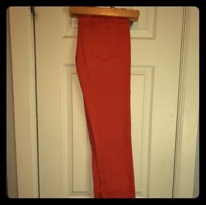 orange jeans